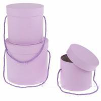 Набор коробок шляпных, D18хH17 см, D15хH14,5 см, D13хH12 см (3 шт)