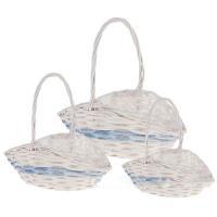 Набор корзин плетеных (ива), 48х29xH12/40см, 38х23xH10/36см, 30х18xH10/36см, 3шт.