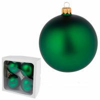 Набор елочных игрушек "Шар" ( стекло),D10см, 4 шт.