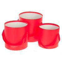 Набор коробок шляпных без крышки, D19,5xH19 см, D17,5xH17 см, D15,5xH15 см (3шт)