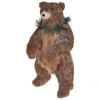 Фигура "Медведь" (иск. мех), 28х23,5хН49 см
