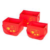 Набор коробок-кашпо с ручкой "Принт", 20x15xH11,5 см, 18x14xH10,5 см, 17x13xH10 см (3шт)