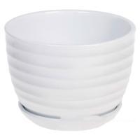 Горшок с поддоном "Полоса" (керамика), D14xH10,5 см