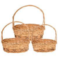 Набор корзин плетеных (ива),42х34xH16/40см, 35х27xH14/37см, 27х21xH12/32см, 3шт.