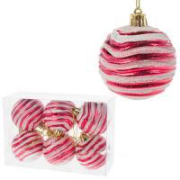 Набор елочных игрушек "Шар" (пластик), D6см, 6шт.