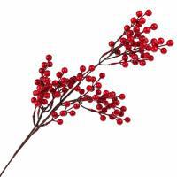 Ветка ягодная искусственная (пластик), 74см