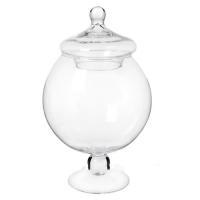 Ваза с крышкой (стекло), D16xH32 см