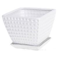 Горшок с поддоном (керамика), D12xH10 см