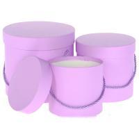 Набор шляпных коробок, D18xH17 см, D15xH14,5 см, D13xH12 см (3шт)