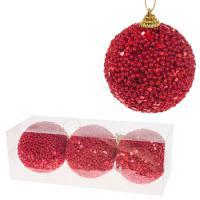 Набор елочных игрушек "Шар" (пена), D8см, 3шт.