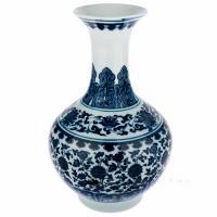 Ваза "Шинуазри Blue" (керамика), D18xH30 см