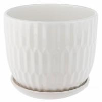 Горшок с поддоном (керамика), D14xH17 см