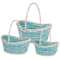 Набор корзин плетеных (ива), 42х30xH15/40см, 35х26хН14/36см, 30х20xH13/31см, 3шт.