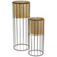 Набор кашпо (металл), D25хН70см, D25хН55см, 2шт.