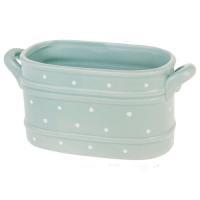 Кашпо "Горошек" (керамика), 19,5x8,5xH9,3 см
