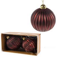 Набор елочных игрушек "Шар" (стекло), D8см, 2шт.