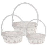 Набор корзин плетеных (ива), D38xH15/42см, D32xH12/35см, D27xH10/32см, 3шт.