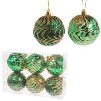 Набор елочных игрушек "Шар" (пластик), D7см, 6шт.