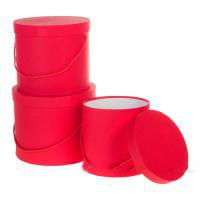 Набор коробок шляпных, D25xH20 см, D22xH19,5 см, D19xH19 см (3шт)