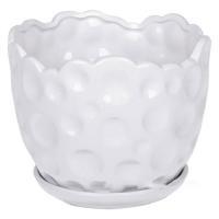 Горшок с поддоном "Кратеры" (керамика), D17xH14 см