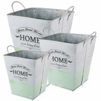 Набор кашпо (металл), 19x19xH20/24 см, 16x16xH17,5/21 см, 12,5x12,5xH15,5/18,5 см (3шт)