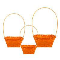 Набор корзин из бамбука "Квадрат", 3 шт, XL 19 х 19 см