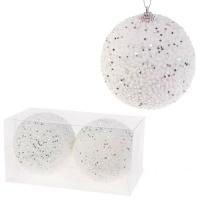 Набор елочных игрушек "Шар" (пена), D10см, 2шт.