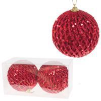 Набор елочных игрушек "Шар" (пена), D10см, 2шт.