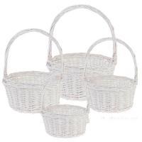 Набор корзин плетеных (ива), D43xH20/50см, D35xH18/44см, D30xH15/38см, D24xH13/33см, 4шт.