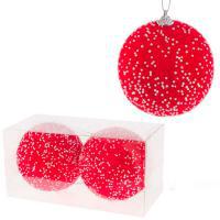 Набор елочных игрушек "Шар" (пена), D10см, 2шт.