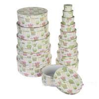 Набор коробок шляпных "Цветы", D46,5xH17,1 см, D10xH6,5 см (15шт)