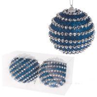 Набор елочных игрушек "Шар" (пена), D10см, 2шт.