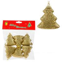 Набор елочных украшений "Ель" (пластик), D4хН6см, 6шт.