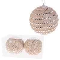 Набор елочных игрушек "Шар" (пена), D10см, 2шт.
