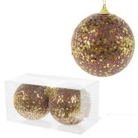 Набор елочных игрушек "Шар" (пена), D10см, 2шт.