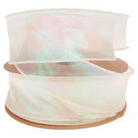 Лента декоративная на проволоке "Shine" (органза), 40 ммх10 ярд