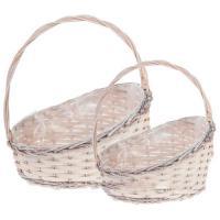 Набор корзин плетеных (ива), 30х26xH18/29см, 25х22xH17/25см, 2шт.
