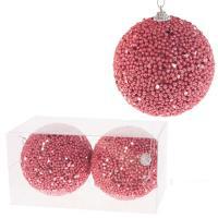 Набор елочных игрушек "Шар" (пена), D10см, 2шт.