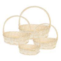 Набор корзин плетеных (ива), 44х36хН14/41см, 37х30хН12,5/35см, 31х24хН11/31см, 36х18хН10/26см, 4шт.