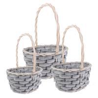 Набор корзин из ивы "Овальные", 3 шт, 30/25/20 см