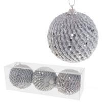 Набор елочных игрушек "Шар" (пена), D8см, 3шт.