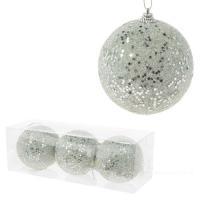 Набор елочных игрушек "Шар" (пена), D8см, 3шт.