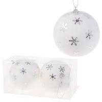 Набор елочных игрушек "Шар" (пена), D10см, 2шт.