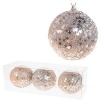 Набор елочных игрушек "Шар" (пена), D8см, 3шт.