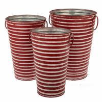 Набор вазонов (металл), D17xH23 см, D14xH21 см, D12,5xH19,5 см (3шт)