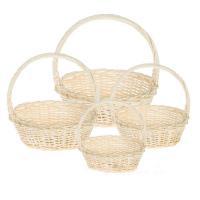 Набор корзин плетеных (ива), D41хН15/41см, D34хН13/35см, D29хН11/30см, D23хН9/25см, 4шт.