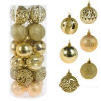 Набор елочных украшений "Шар" (пластик), D6см, 24шт.