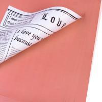 Набор двусторонней матовой пленки "Газета", 58х58 см, (20 шт)