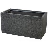 Кашпо полистоун Nobilis Marco "Rock2-gray Polycube", 60х26хH30 см