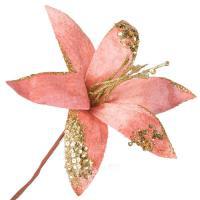 Цветок искусственный "Пуансеттия", 29 см